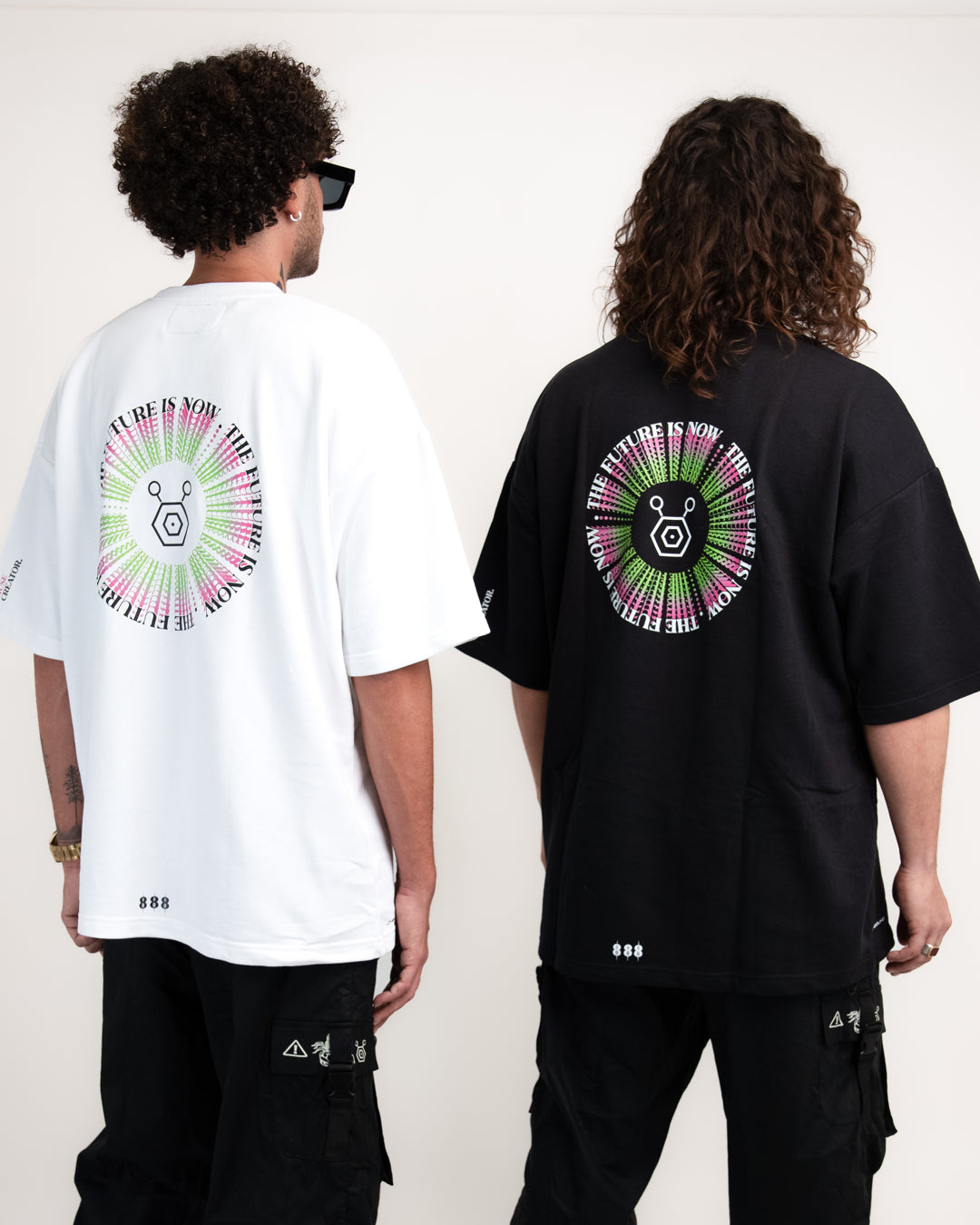 THE FUTURE IS NOW T-SHIRT // BLACK ACID WASH