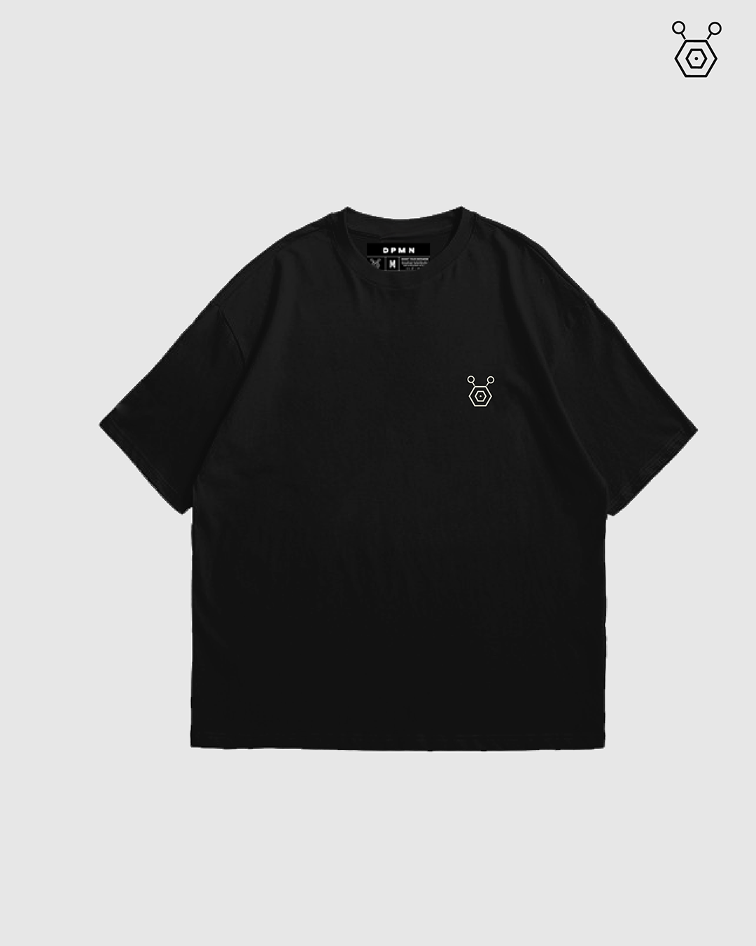 Oversize T-shirt Black - Timeless Essentials (Unisex) / (203G/M)