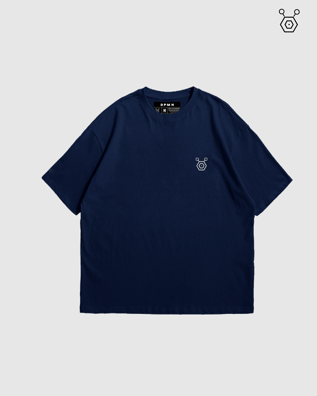 Oversize T-shirt Blue - Timeless Essentials (Unisex) / (203G/M)