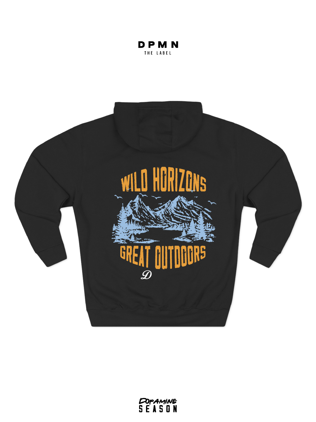 Hoodie Wild Horizons Black - Dpmn Season Fall/winter PRINTED