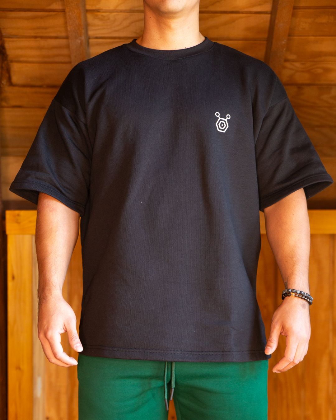Oversize T-shirt Black - Timeless Essentials (Unisex) / (203G/M)