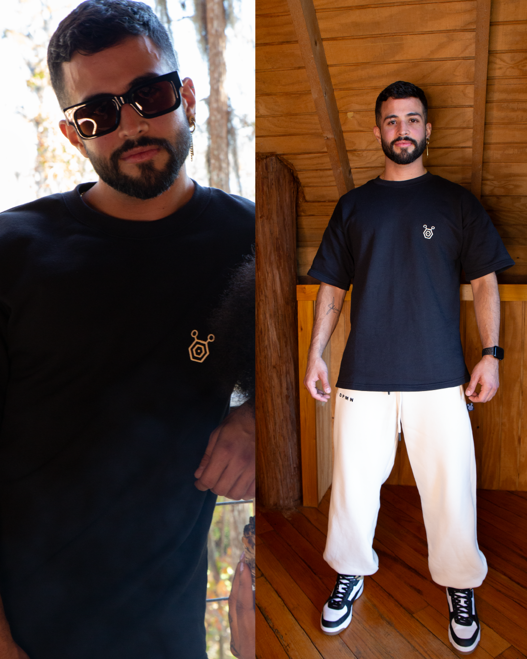 Oversize T-shirt Black - Timeless Essentials (Unisex) / (203G/M)