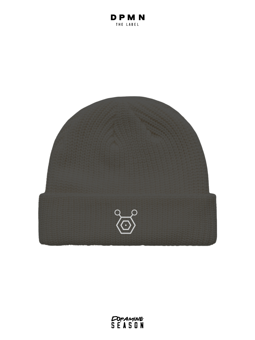 Beanie Cuf Classic Grey / white - Dpmn fall/winter Season