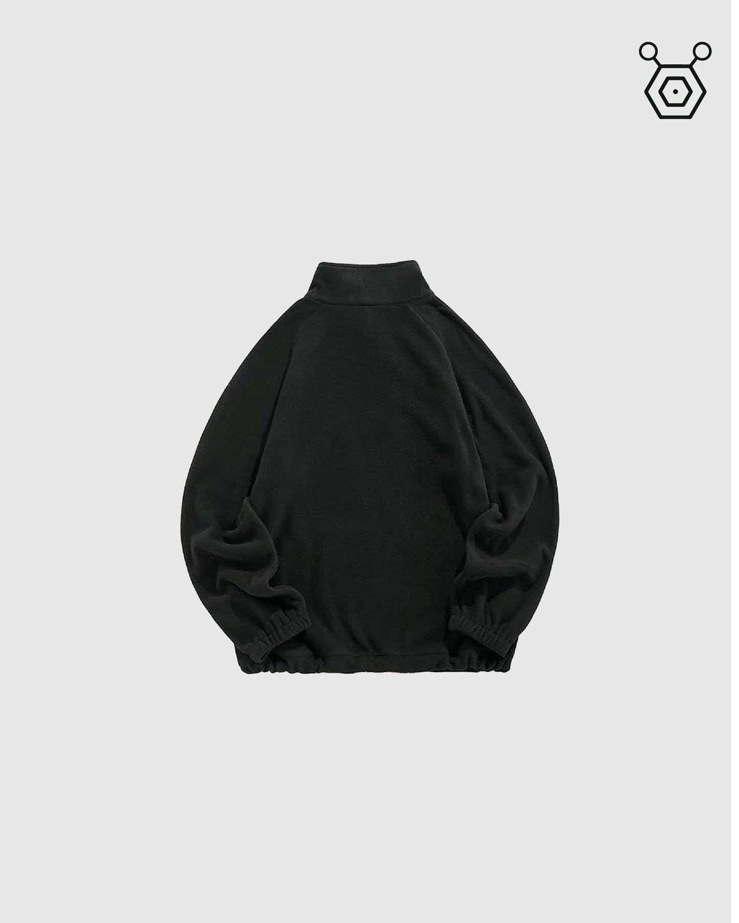 Sweater Black ( removable hood) - Timeless Essentials (280G/M)