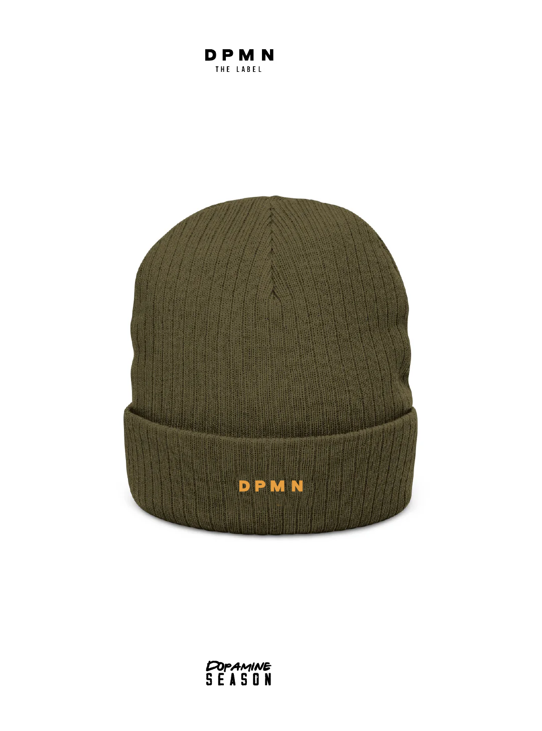 Ribbed Knit Beanie Green Classic - Dpmn fall/winter Season