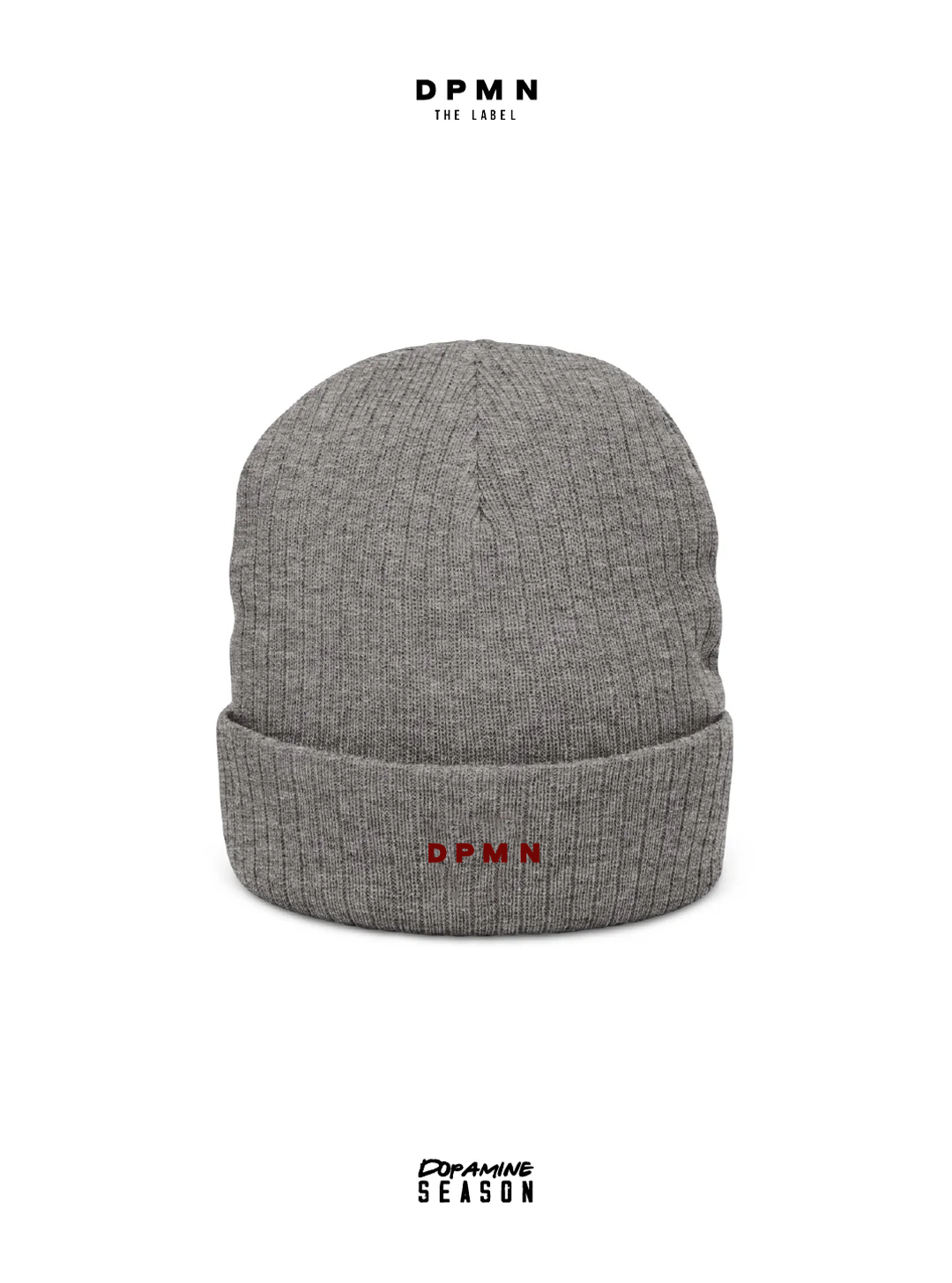 Ribbed Knit Beanie Grey Classic - Dpmn fall/winter Season