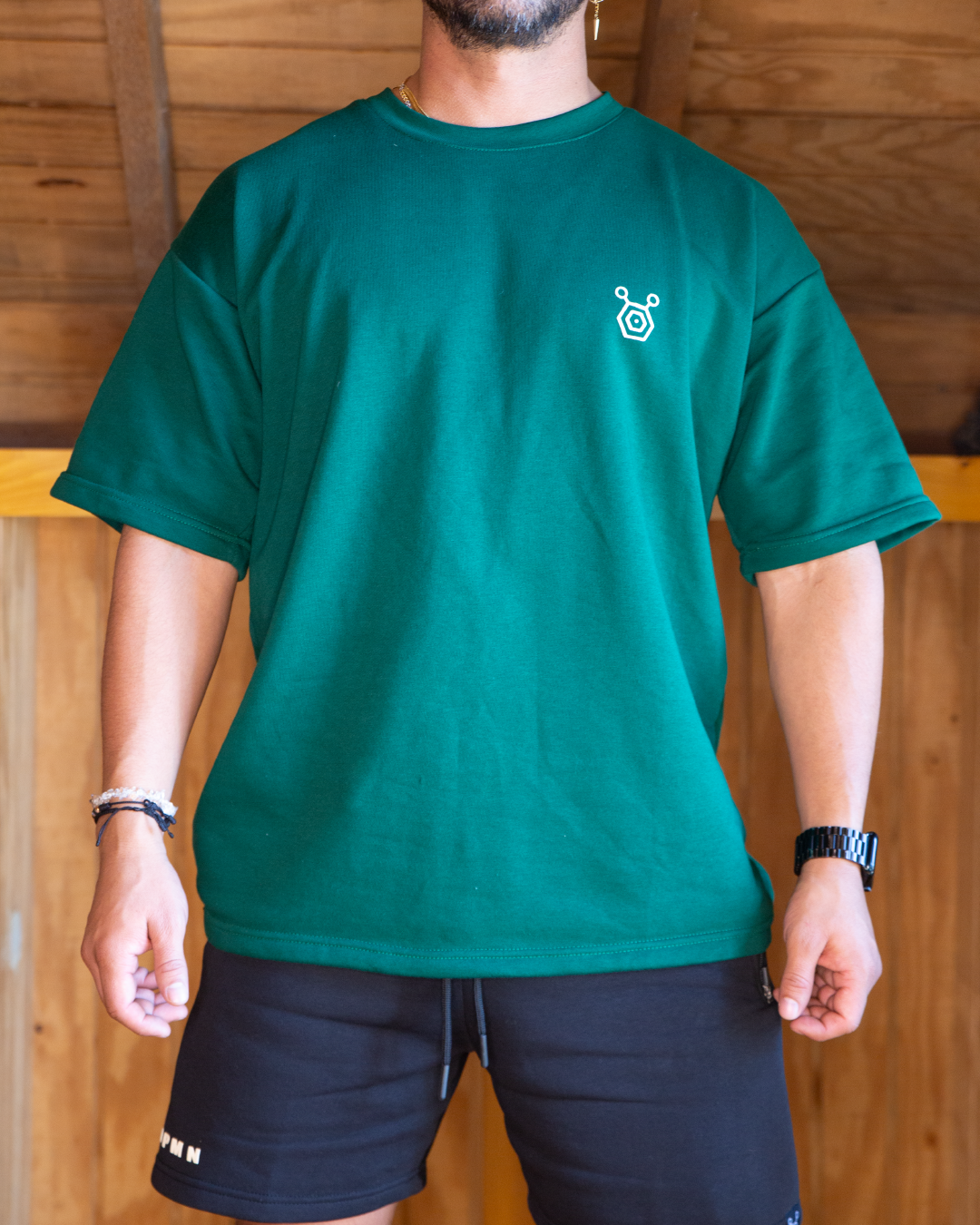 Oversize T-shirt Green - Timeless Essentials (Unisex) / (185G/M)