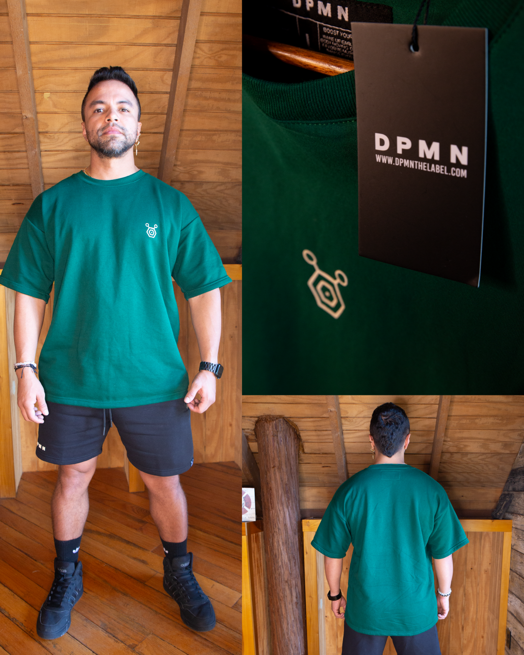 Oversize T-shirt Green - Timeless Essentials (Unisex) / (185G/M)