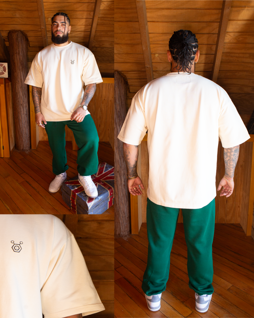Oversize T-shirt Cream - Timeless Essentials (Unisex) / (203G/M)