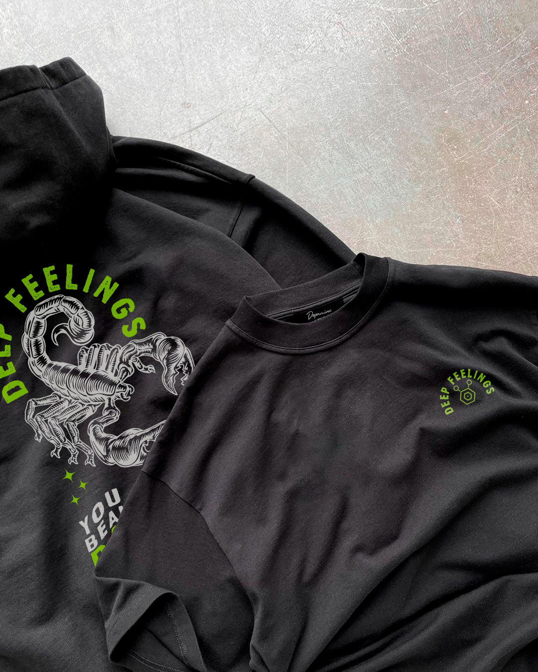 DEEP FEELING HOODIE // BLACK