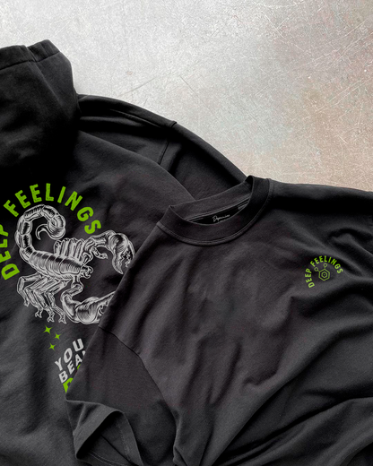 DEEP FEELING HOODIE // BLACK