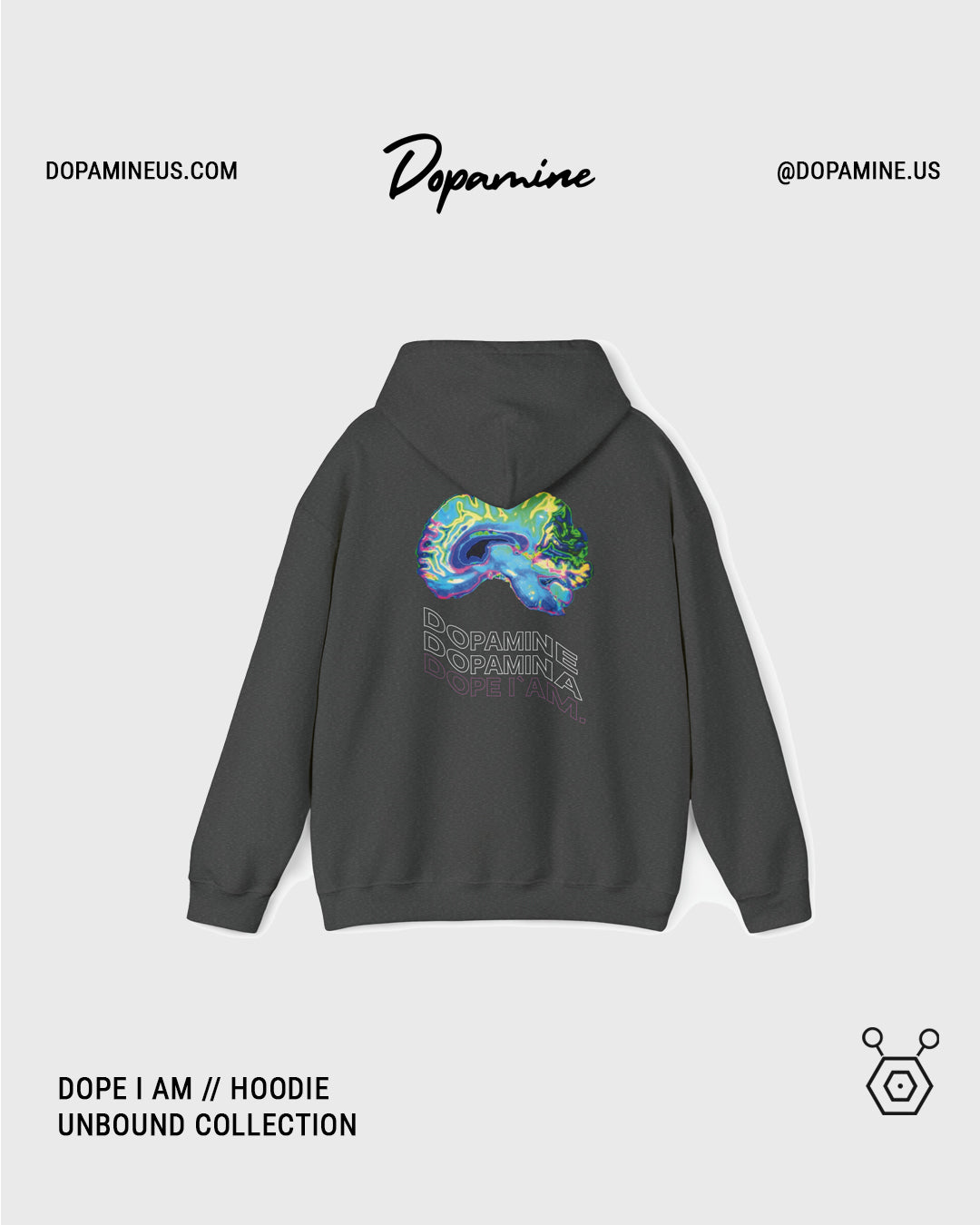 DOPE I AM HOODIE // GREY