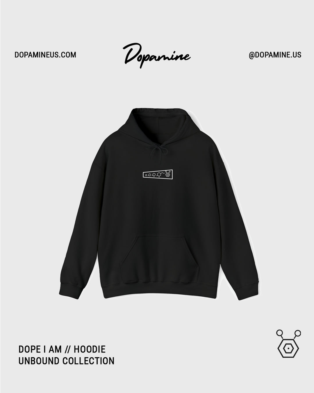 DOPE I AM HOODIE // BLACK