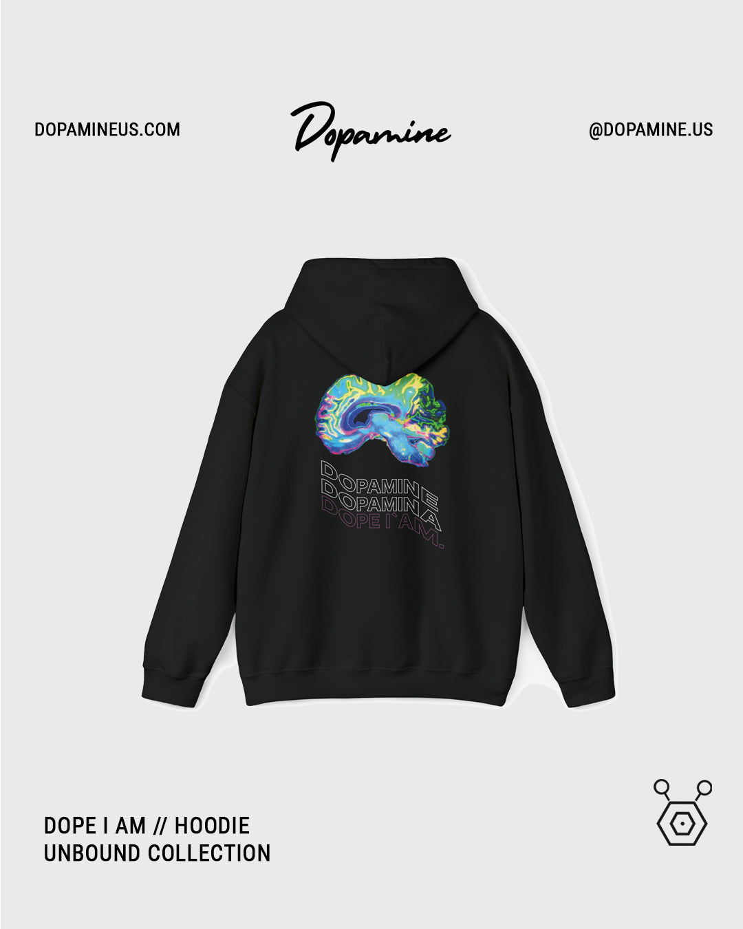 DOPE I AM HOODIE // BLACK