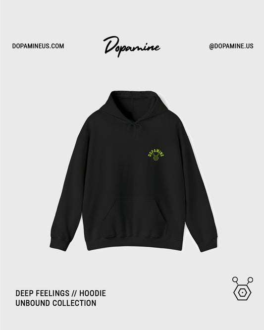 DEEP FEELING HOODIE // BLACK