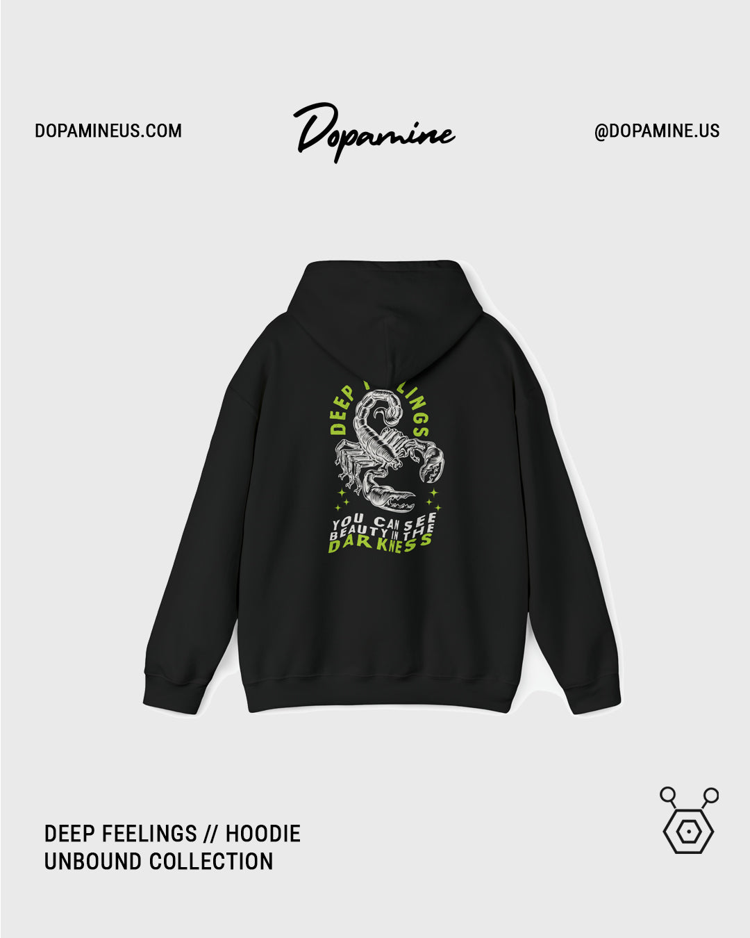 DEEP FEELING HOODIE // BLACK
