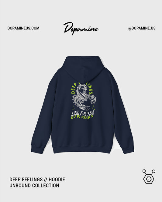 DEEP FEELING HOODIE // BLUE