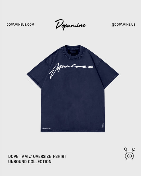 DOPE I AM T-SHIRT // BLUE ACID WASH