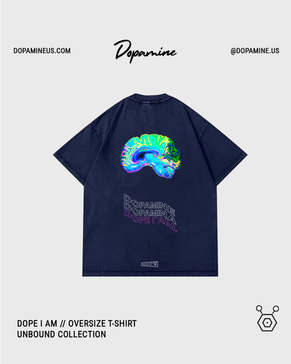 DOPE I AM T-SHIRT // BLUE ACID WASH