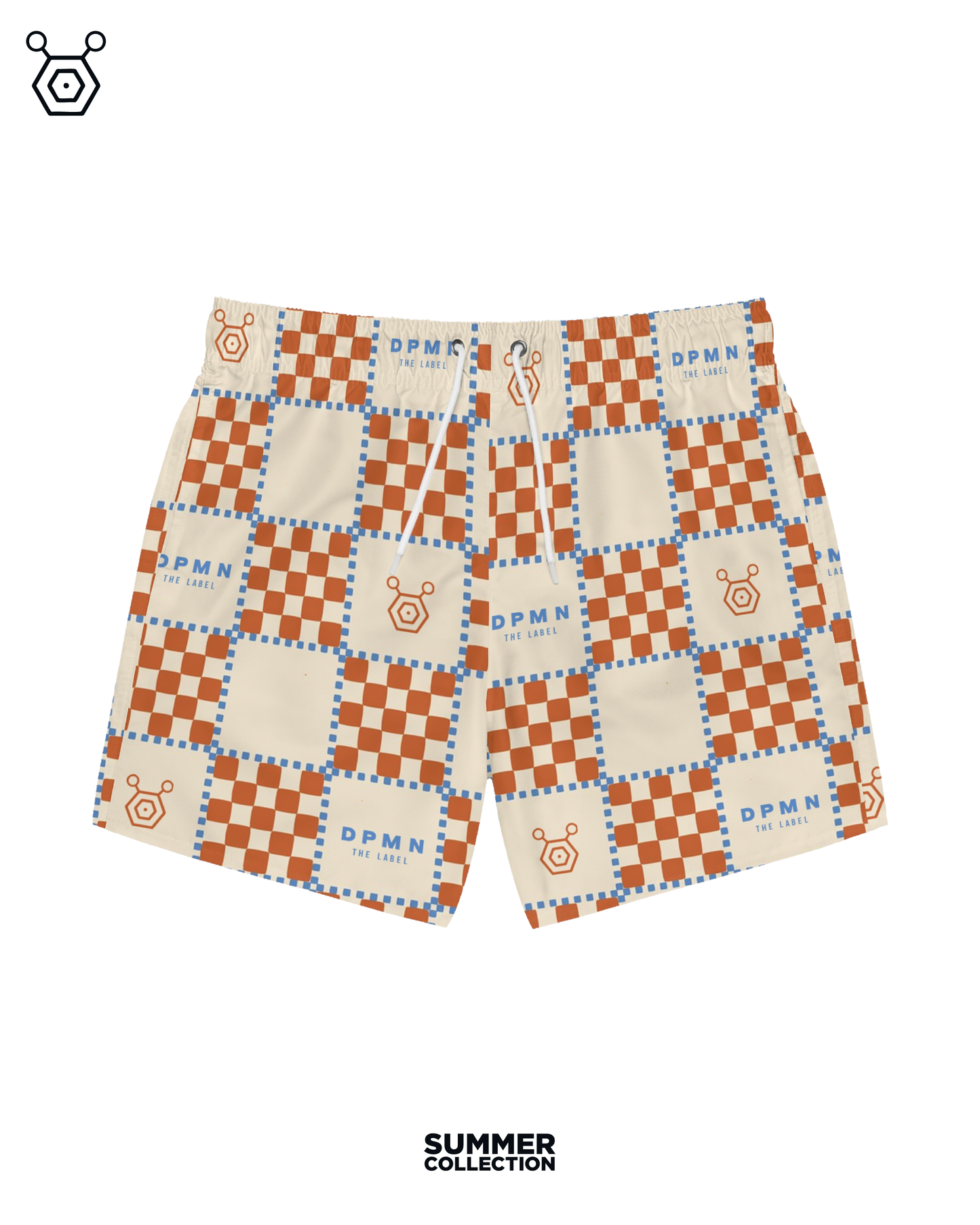 Swim Short Orange Square - Dpmn Summer