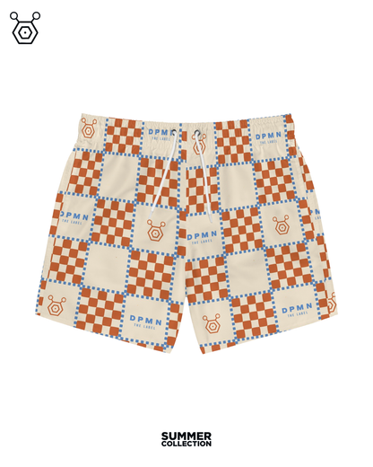 Swim Short Orange Square - Dpmn Summer