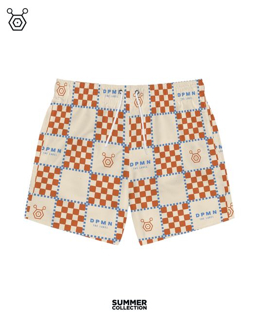 Swim Short Orange Square - Dpmn Summer