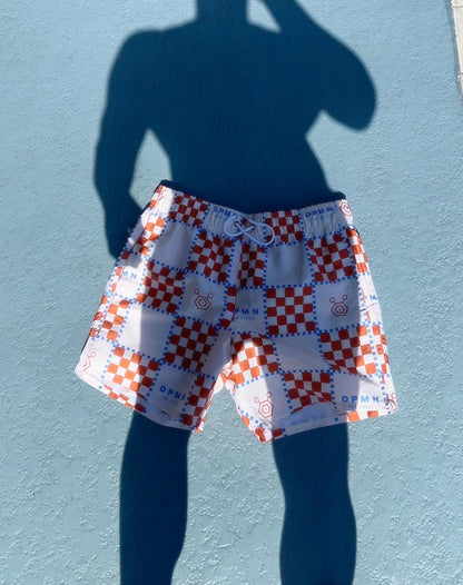 Swim Short Orange Square - Dpmn Summer