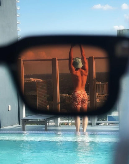 Swim Short Orange Square - Dpmn Summer