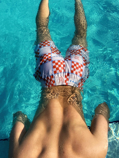 Swim Short Orange Square - Dpmn Summer