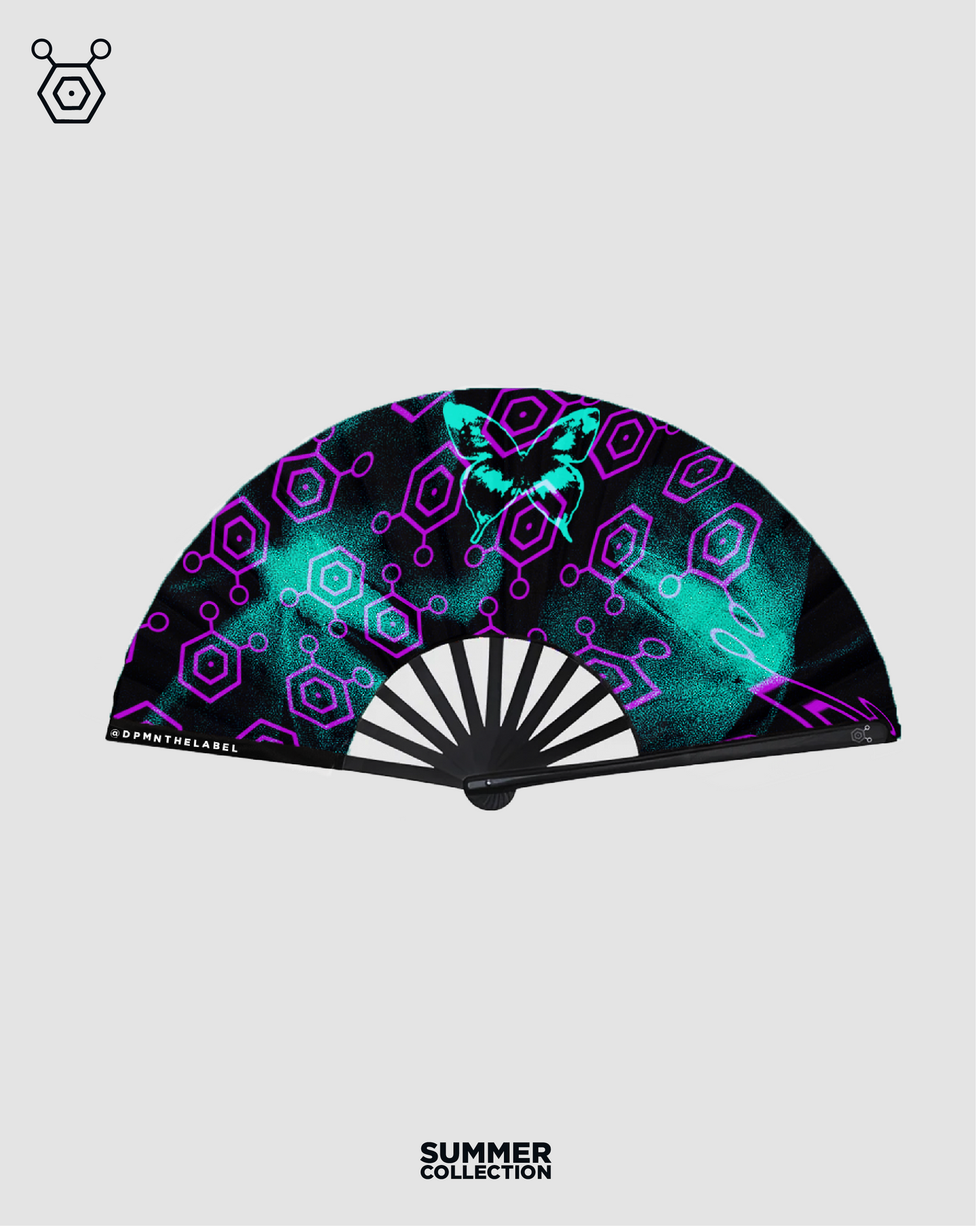 Butterlfly blue / Violet - Handfan