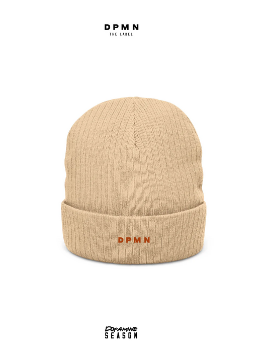 Ribbed Knit Beanie Cream Classic - Dpmn fall/winter Season