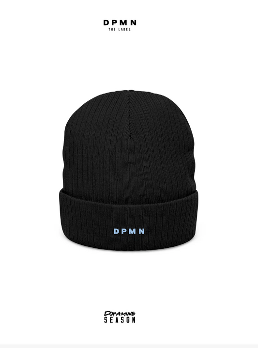 Ribbed Knit Beanie Black Classic - Dpmn fall/winter Season