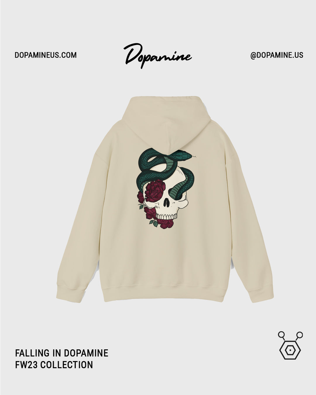 Falling In Dopamine Hoodie - BEIGE