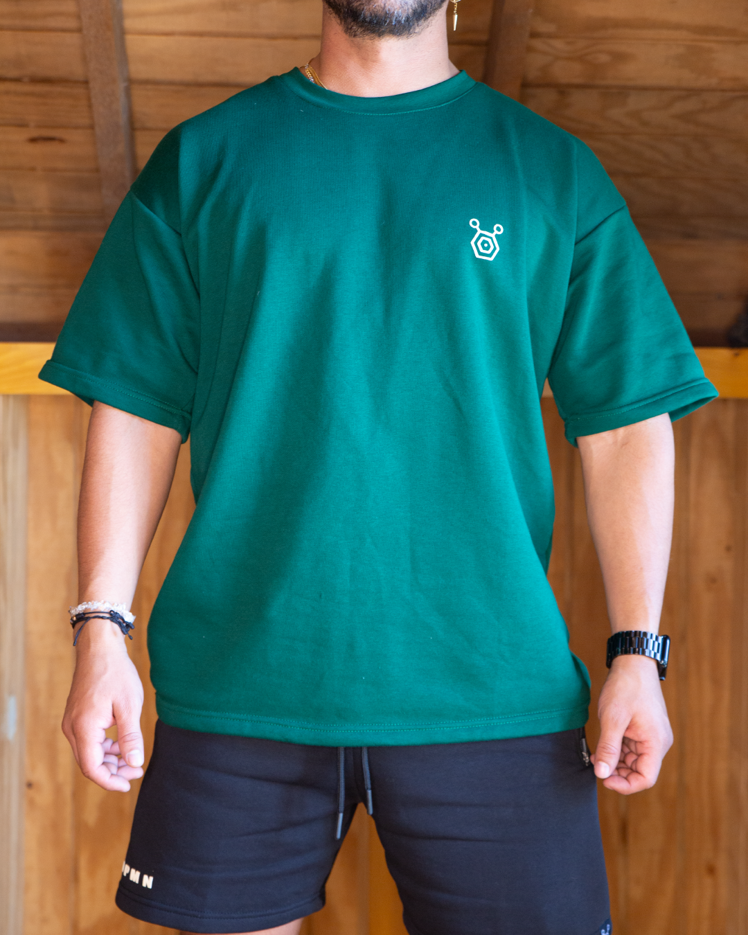 Oversize T-shirt Green  - Timeless Essentials (Unisex) /  (185G/M)