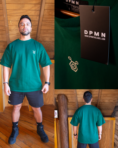 Oversize T-shirt Green  - Timeless Essentials (Unisex) /  (185G/M)